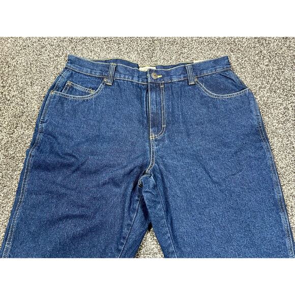 New Red Head Jeans Men's 38 x 32 Blue Denim Red Fleece Lined Straight Leg NWT - Picture 4 of 14